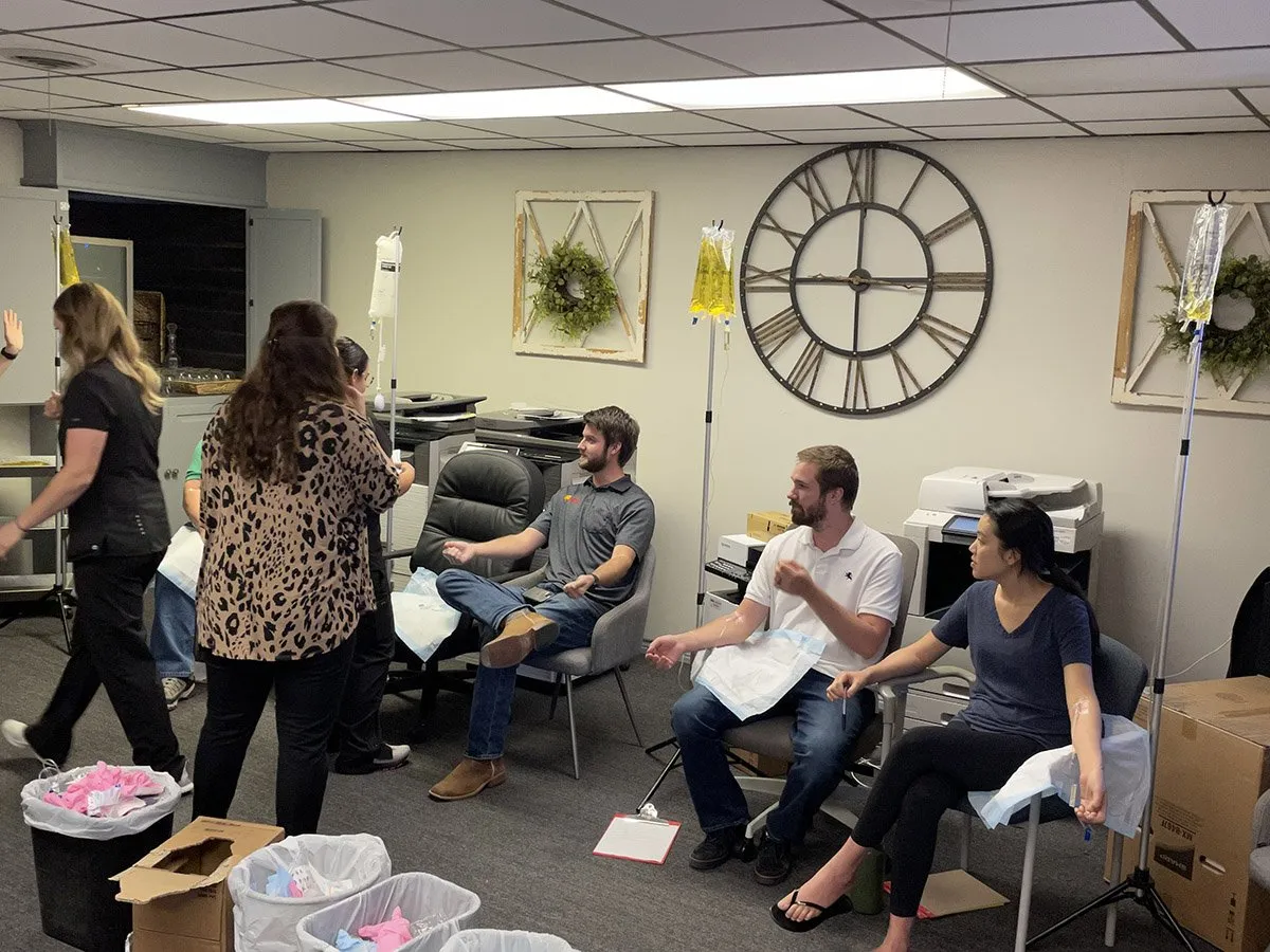 People receiving mobile IV therapy in Greenwich