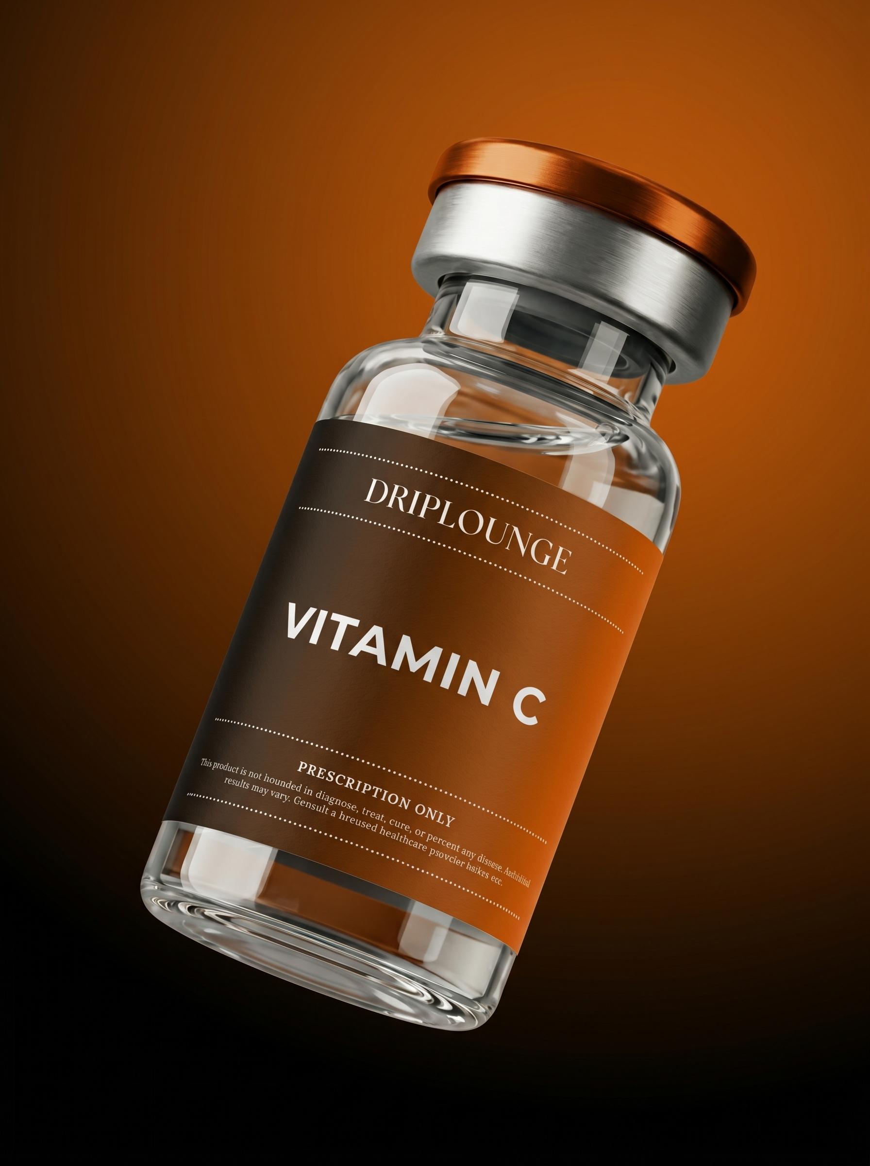 Vitamin C injection vial