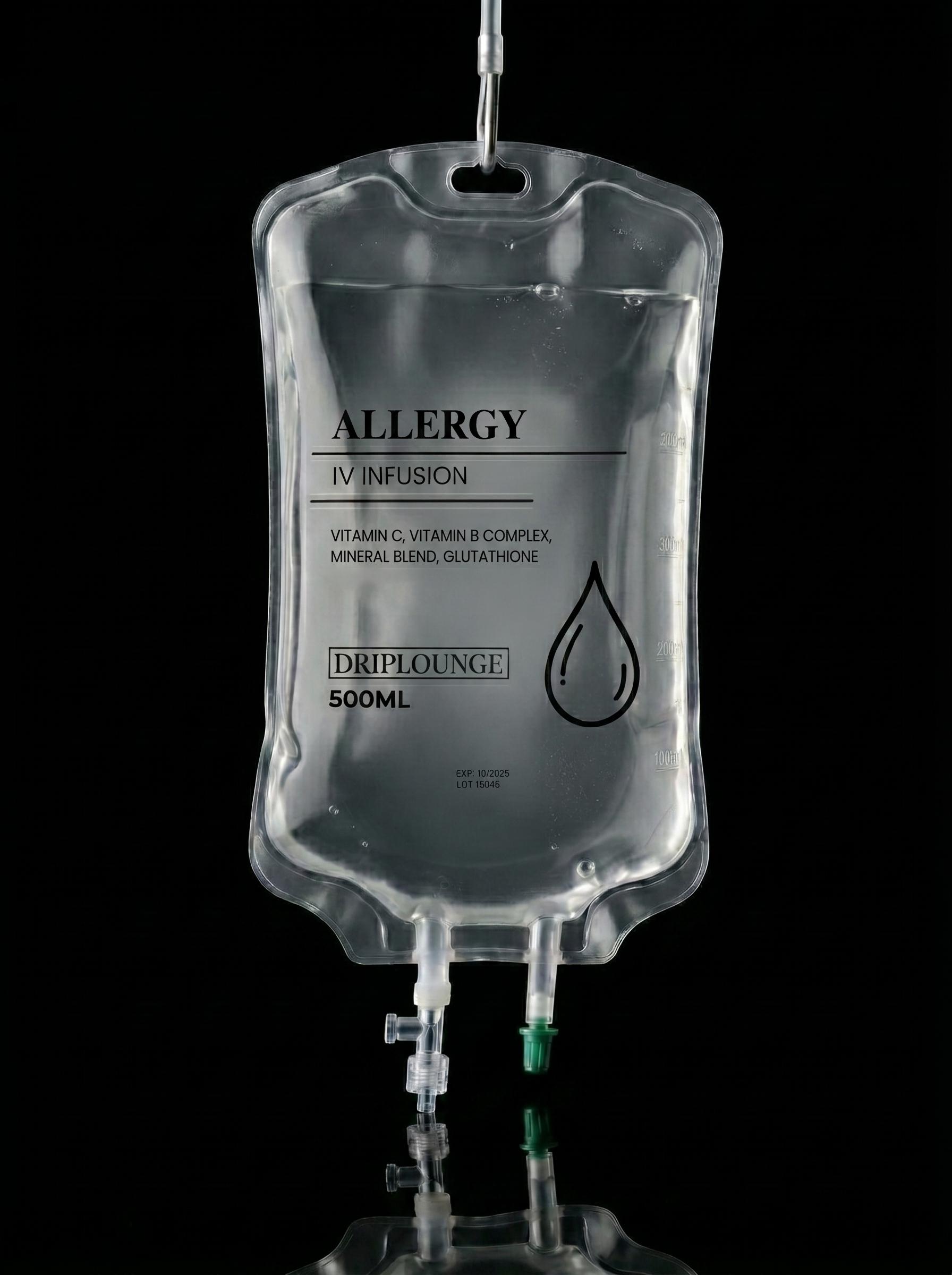 Allergy IV infusion bag