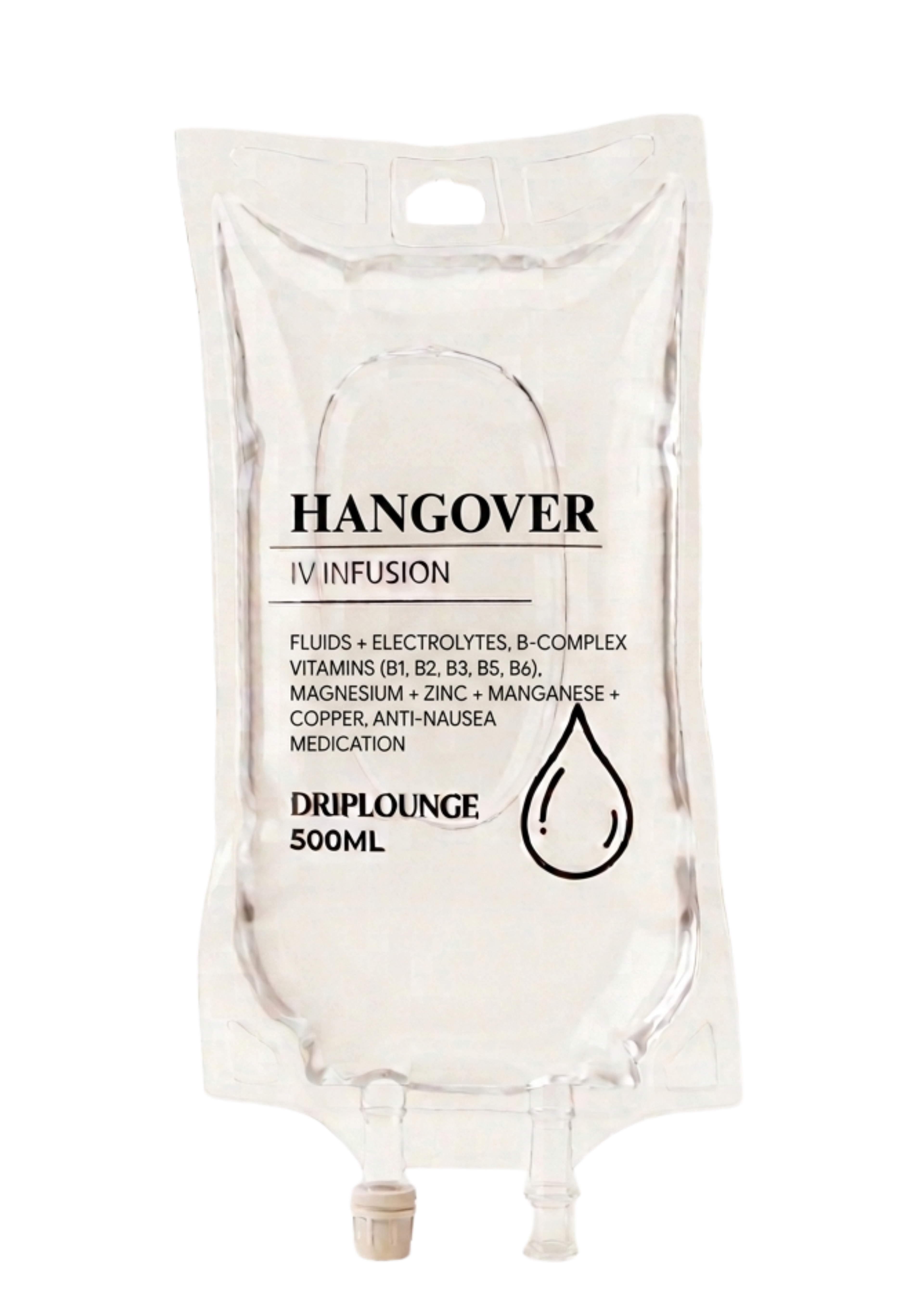 Hangover Cure IV infusion bag